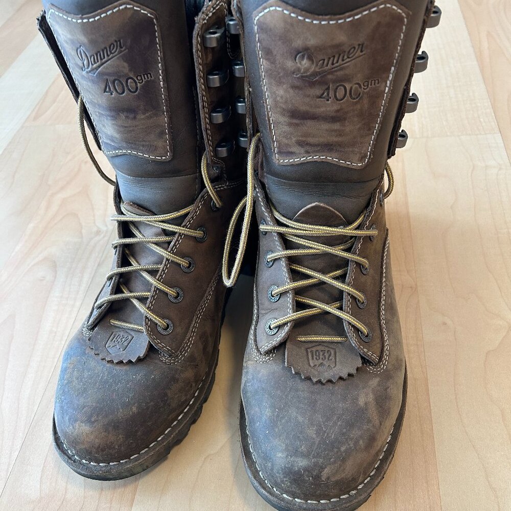 Danner Gritstone 8" Mens 9.5 D Brown Leather Alloy Toe Waterproof Work Boots - Picture 2 of 14